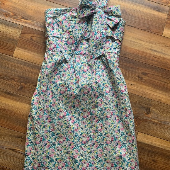 J.CREW One-Shoulder Dress Liberty Claire-Aude Floral Sz 0 Island Multi - Picture 3 of 11